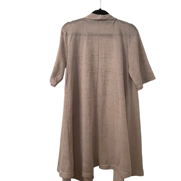 Woman Within open front cardigan, beige, size 14/16 medium - Picture 3 of 6